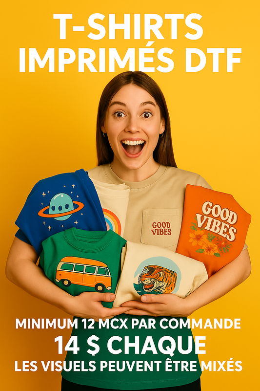12 T-SHIRTS + DTF 4X4