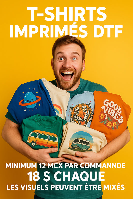 12 T-SHIRTS + DTF 10X12