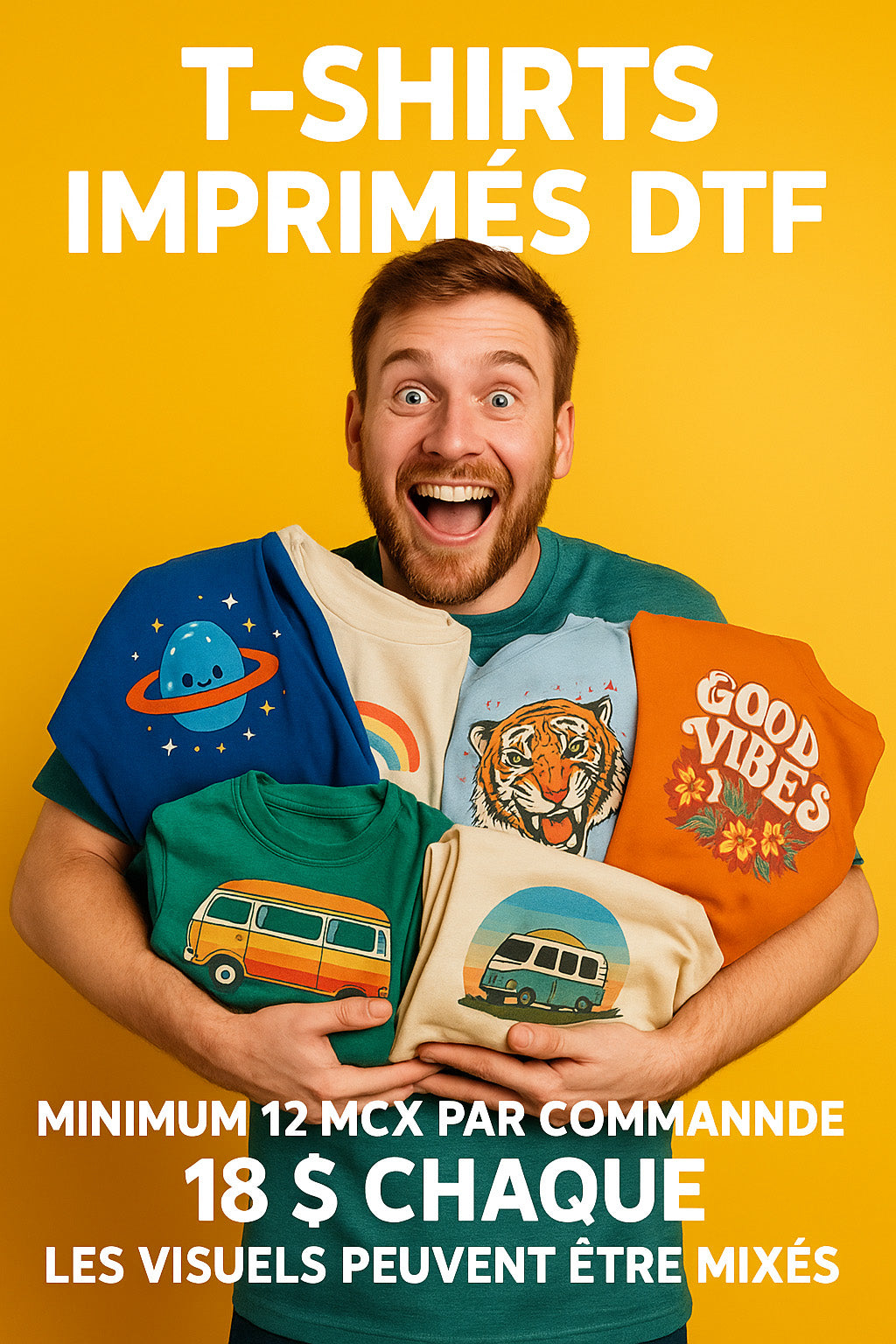 12 T-SHIRTS + DTF 10X12